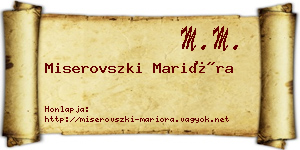 Miserovszki Marióra névjegykártya